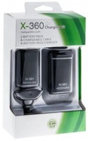 Зарядное для Xbox 360 Play a Charge Kit Набор 5 в 1 (кабель, аккумуляторы 2шт, зарядное устройство) - Игры в Екатеринбурге купить, обменять, продать. Магазин видеоигр GameStore.ru покупка | продажа | обмен